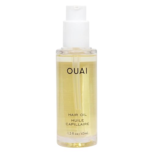 OUAI Hair Oil - Hair Heat Protectant Oil for Frizz Control - Adds Shine and Smooths Split Ends - Color Safe Formula - Paraben, Phthalate and Sulfate Free (1.5 oz)