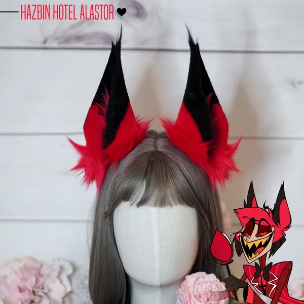 Fem Alastor Hazbin Hotel Cosplay Ears 