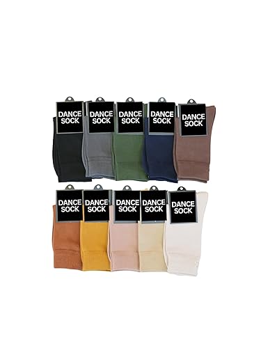 Cleo Dancewear Non-Slip Ballet/Contemporary Dance Socks for Women Men - Ash Grey