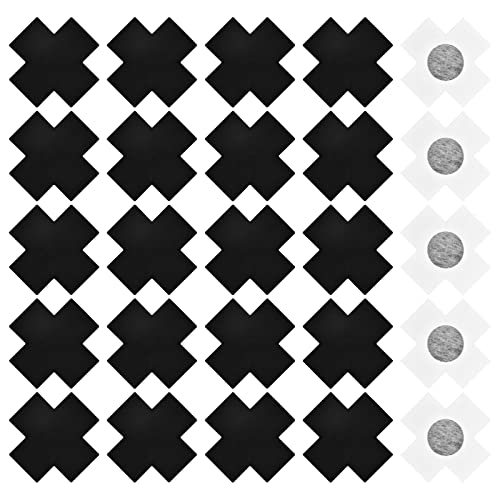 Vesaneae 10 Nipple Cover Cross Shape,8cm Pairs Disposable Nipple Covers,Sexy Cross Breast Pasties Self-Adhesive Bra,Nipple Covers,Nipple Stickers,for women evening dresses wedding dress,Black