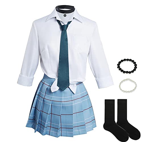 IUTOYYE 7 PCS My Dress-Up Darling Manga Cosplay Karneval Kostüm JK Schuluniform für Mädchen Damen Halloween Karneval Weihnachten Party Kostüm COS Marin Kitagawa - Weiß - S