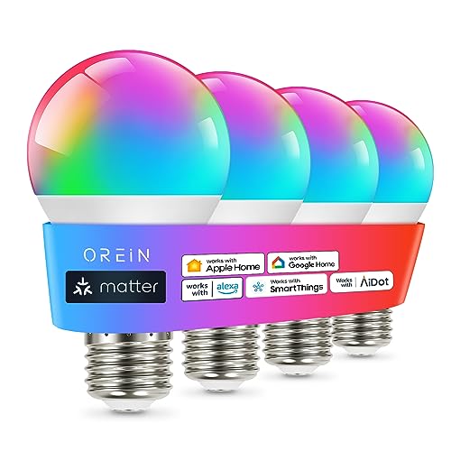 OREiN Matter Smart Light Bulbs 4PACK