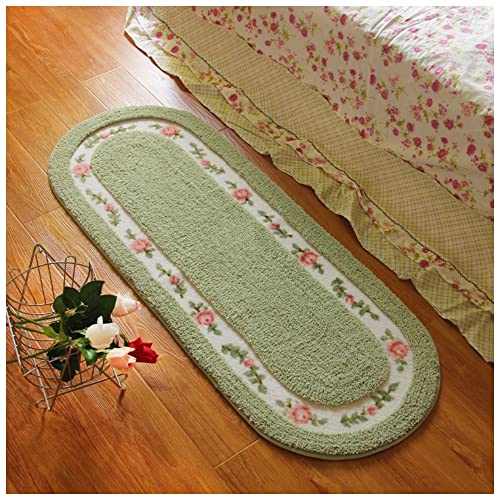 Stay Young Nice Rose Flower Area Rugs for Living Room Bedroom Super Soft Bathroom Rugs Bath Mat Bath Rugs Non Slip Door Mat Floor Mat Kitchen Mat 17.71 x 49.21 Inch - Beautiful Green