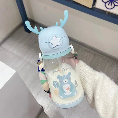 Pastel Antler Star Sippy Cups - Blue Bear