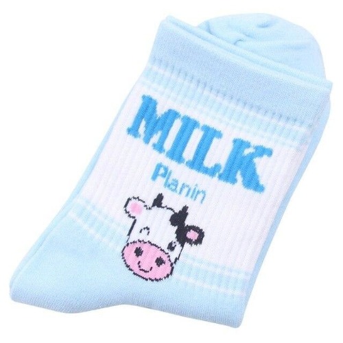 Strawberry Milk Socks - Blue Cow Milk