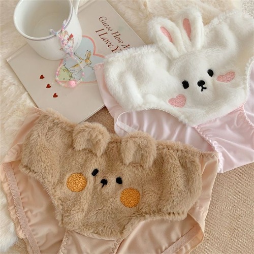 Fluffy Bunny Undies - Bear / L (50-60kg) / 1pc