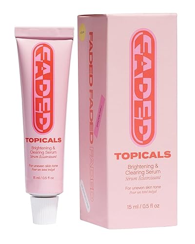 Topicals Faded Brightening and Clearing Serum | Reduces Discoloration Post-Blemish Marks Scars Spots Contains Kojic Acid Niacinamide Dermatologist-tested Vegan Cruelty-Free Fl Oz - 0.5 Fl Oz (Pack of 1)