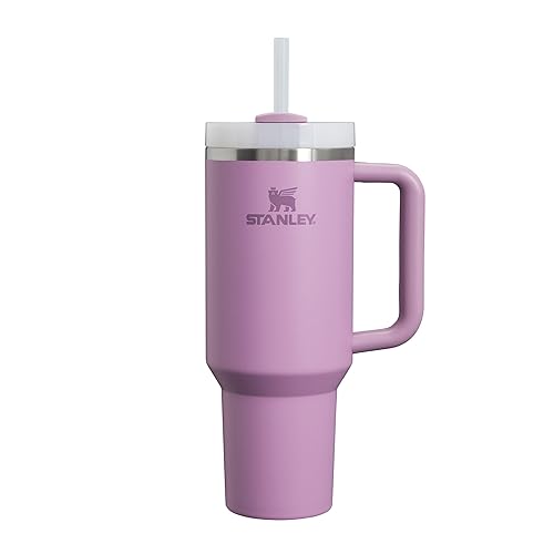 Stanley Quencher H2.0 FlowState Trinkflasche mit Strohhalm 1.2L - Thermobecher Kühlt 11 Stunden - 48 Stunden Eisgekühlt - Spülmaschinenfest - Thermosflasche BPA Frei - Kaffeebecher To Go - Lilac - Lilac