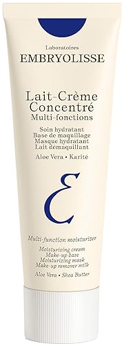 Embryolisse Lait-Crème Concentré, Multifunction Daily Moisturizer, Primer, and Makeup Remover, Suitable for All Skin Types. French Face Cream With Shea Butter & Aloe Vera - 2.54 Fl Oz (Pack of 1)