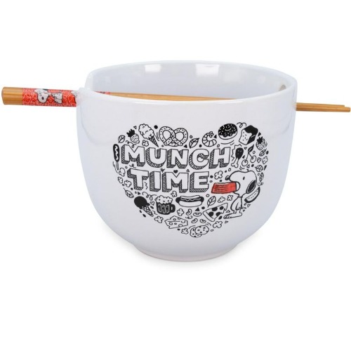 Peanuts Snoopy Munch Time Ramen Bowl and Chopsticks