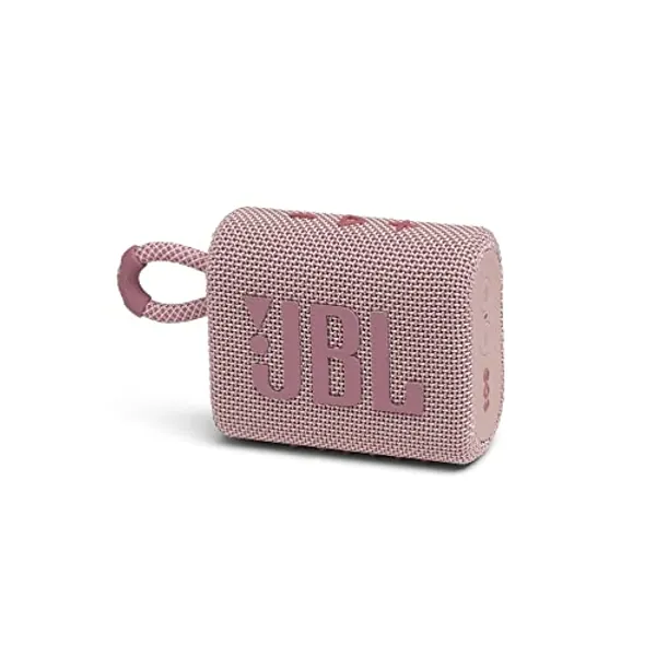 JBL GO 3 – Enceinte Bluetooth portable et légère, aux basses intenses et au style audacieux – Étanche à l’eau et à la poussière – Autonomie 5 hrs – Rose