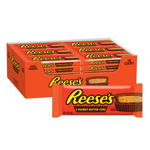 Reese's Chocolate Peanut Butter Cups, Pack of 36 x 42 g - Pack of 36 - Single