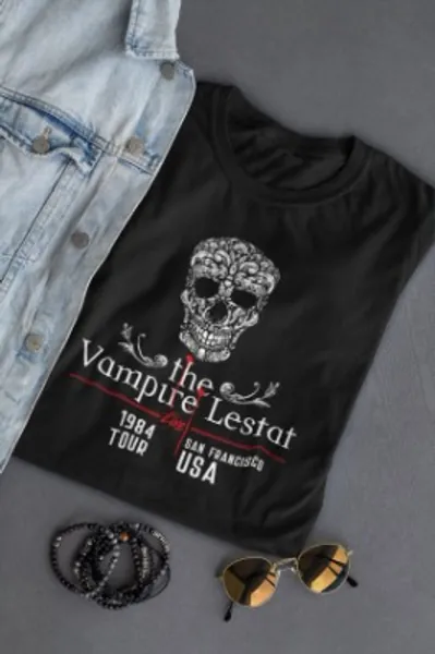 Vampire T-shirt Geek Shirt Black T-shirt Black Top for | Etsy