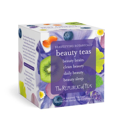 The Republic of Tea: Beautifying Botanicals Tea Assortment Cube, 24 Tea Bags - Beautifying Botanicals Assortment 1 Count (Pack of 1)
