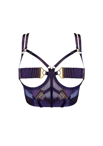 Retta Bondage Bodice Bra | Deep Purple / M | 3