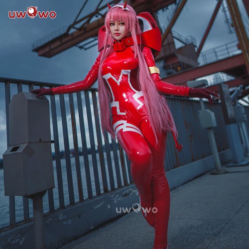【In Stock】UWOWO Anime DARLING in the FRANXX Cosplay Plus Size Costume Zero Two CODE:002 Bodysuit Plug suit Christmas gifts - 【In Stock】XXL