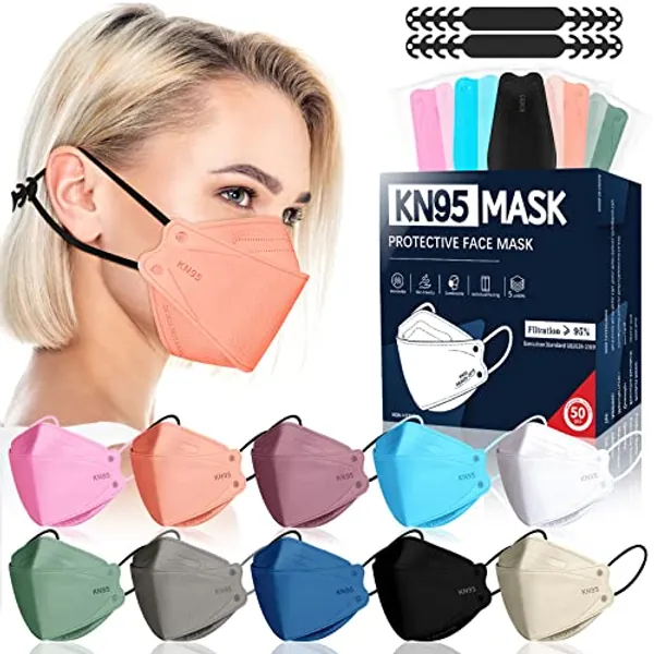 FENFEN KN95 Face Masks Disposable Adults - 50 Pack 
