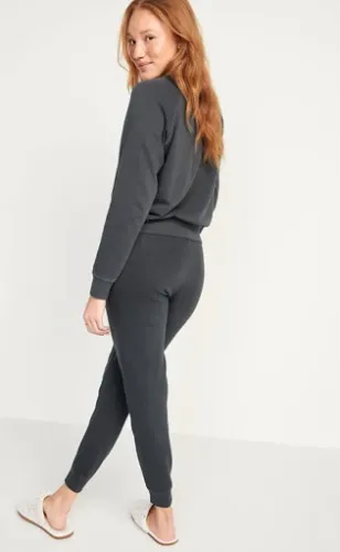 Mid-Rise Vintage Street Jogger Sweatpants for Women
