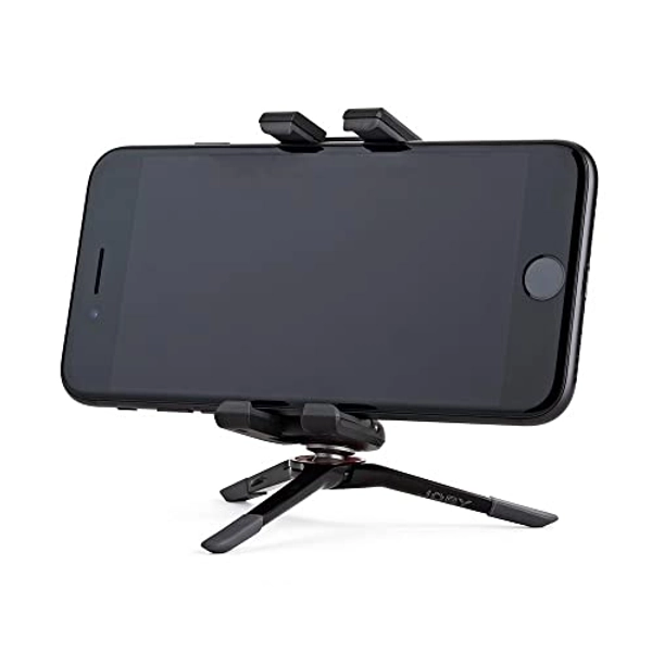 JOBY GripTight ONE Micro Stand, Universal Phone Holder, Small Tripod for Smartphone, Foldable and Portable, Watch FIFA World Cup Football, Black