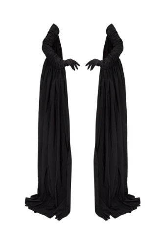 GLOVES WITH A TRAIN IN BLACK | Black / XXL