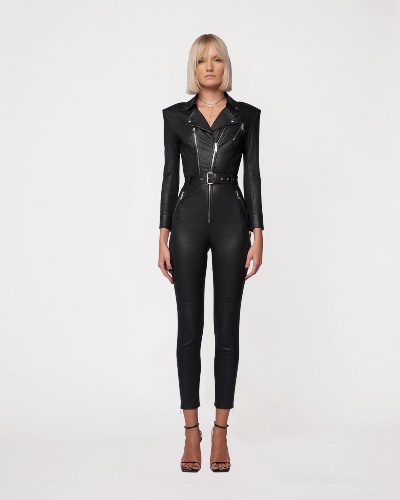 JITROIS Leather Jumpsuit