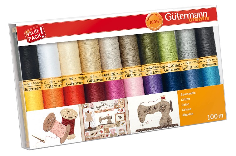 Gutermann Thread Set, Multi-Colour, 100 m