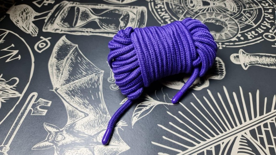 BDSM soft cotton shibari rope variety of colours - Purple 10M / Without safety Shears