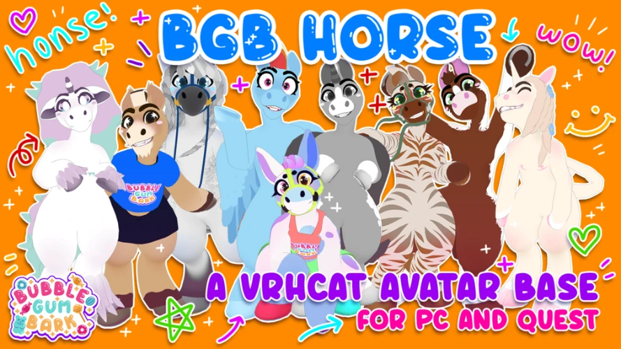 🐴BGB Horse VRChat Avatar Base🐴