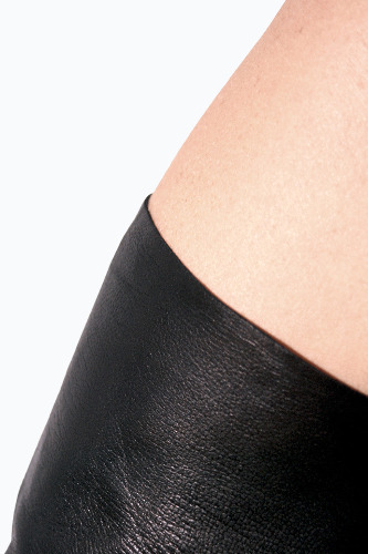 SIGNATURE LONG LEATHER GLOVES | 4XL / Black