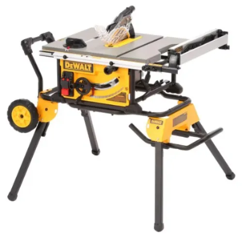 DEWALT 15 amp Corded 10-inch Portable Table Saw with Rolling Stand