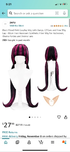 Draculara wig 