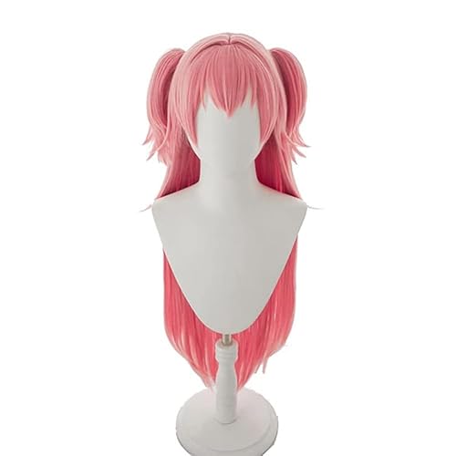 AEQPUIYE Project Sekai Colorful Stage Cosplay MORE MORE JUMP! Momoi Airi Wig Pink Heat Resistant Synthetic Hair Wigs + Wig Cap