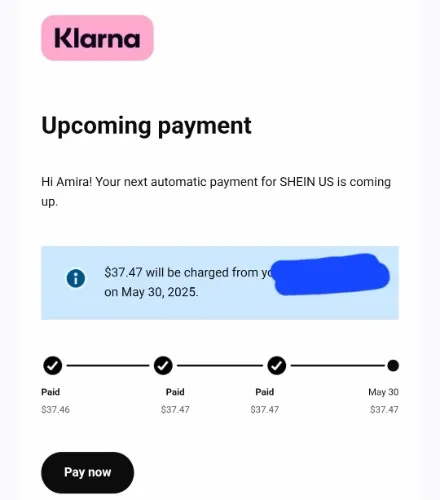 Klarna bill