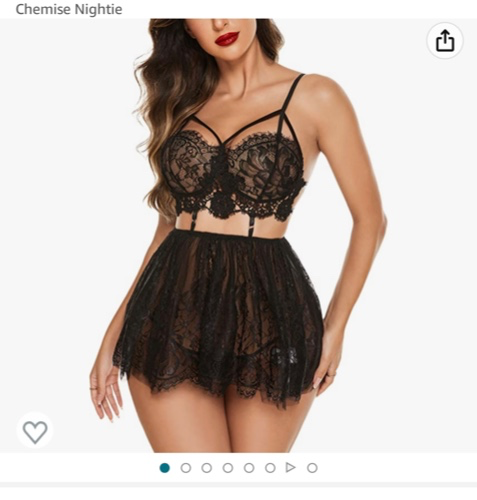 Avidlove Lingerie for Women Lace Babydoll Mesh Nightwear Chemise Nightie at Amazon Women’s Clothing store