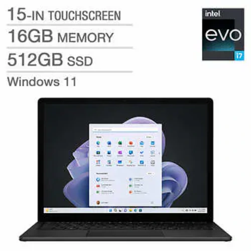 Microsoft Surface Laptop 5 Intel Evo with Microsoft 365 Personal 1-year, i7-1255U, Black