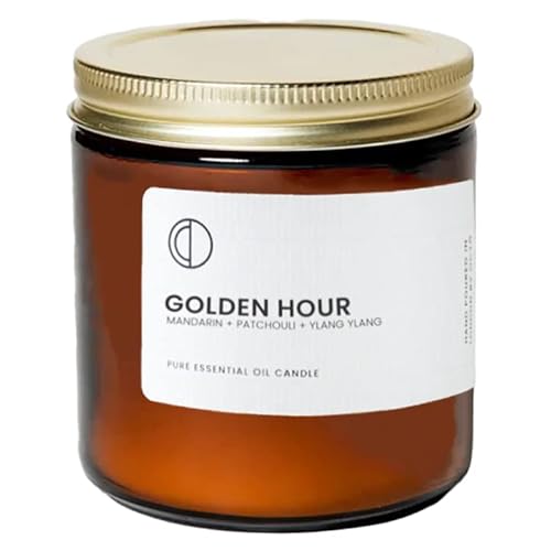 OCTŌ Golden Hour Mandarin + Patchouli | Scented Candle. Made with Essential Oils and Soy Wax. 400ml - Mandarin + Patchouli - 400ml