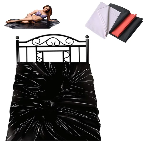 Incontinence Bed Sheets,Adult Couple Game Sex Bed Passion Supplies Waterproof Sheets Lover Product Tool-3 Colors/3 Sizes,Black,220 * 200CM - 220*200CM Black