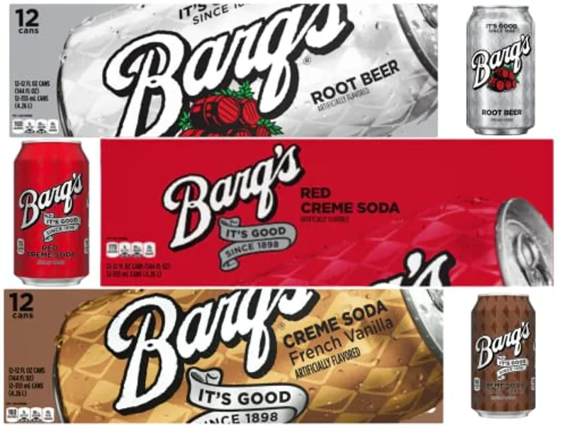 Barq's Soda Variety 12 Pack 12 Ounce Cans - Rootbeer, Red Creme, and French Vanilla - Bundled by Louisiana Pantry