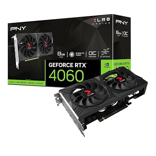 PNY GeForce RTX™ 4060 8GB XLR8 Gaming Verto™ Dual Fan OC Graphics Card DLSS 3 (128-bit, PCIe 4.0, GDDR6, HDMI/DisplayPort, Supports 4k, 2 Slot) - Dual Fan OC
