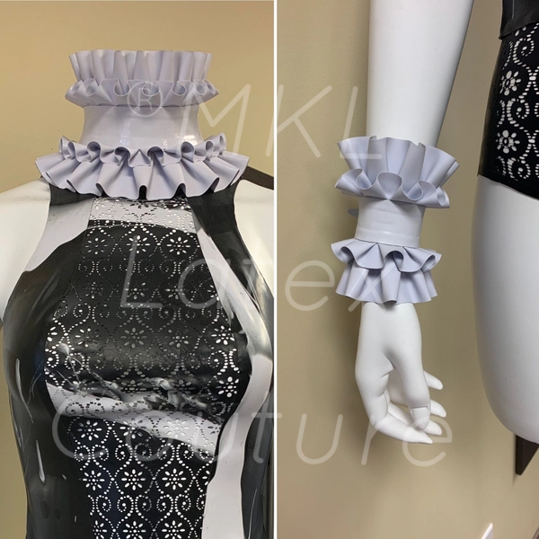 Frills Latex Collar and Wrists