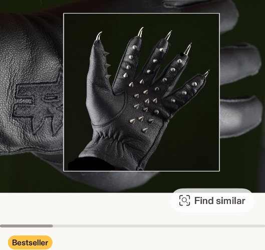 Spanking spiked vampire glove handmade