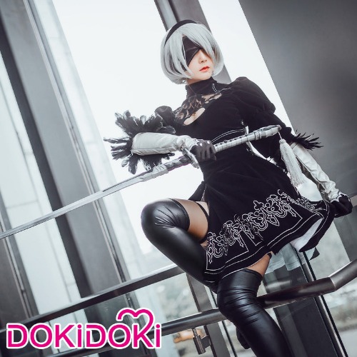 【 Ready For Ship】DokiDoki-SR Cosplay Game NieR:Automata Cosplay 2B Cosplay YoRHa No. 2 Type B Cosplay Costume Women | L