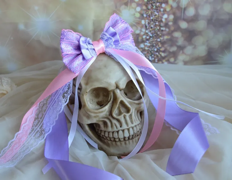 Made to Order - Hair bow - pastel pink and lavender purple - fairy kei decora lolita harajuku victorian princess cute fashion costume prop