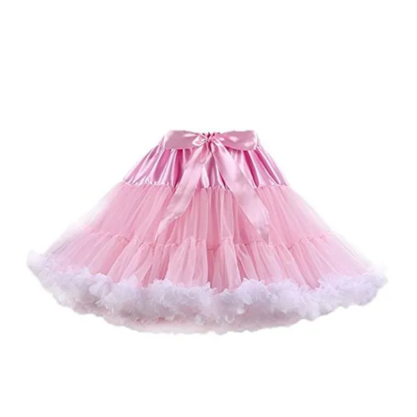 Colyanda Womens 3-Layered Pleated Tulle Petticoat Tutu Puffy Party Cosplay Skirt