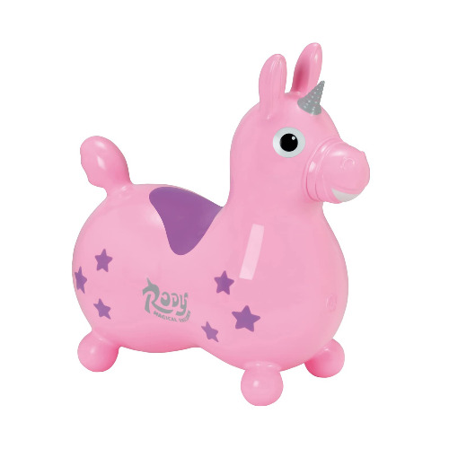GYMNIC Rody Magical Unicorn Inflatable Hop-on Animal (Pink) - 