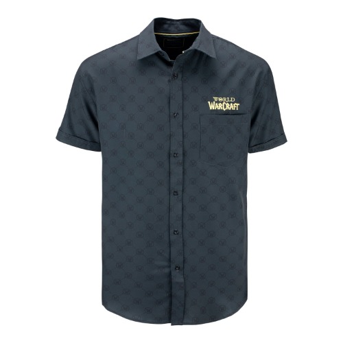 World of Warcraft Button-Up Grey Shirt | M