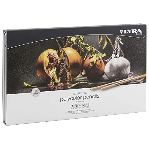 Lyra Rembrandt Polycolor, confezione di metallo con 72 matite colorate assortite