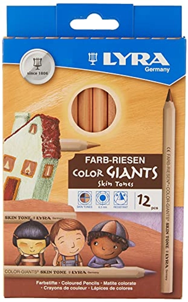 Lyra Color Giants skin tones - astuccio 12 pastelloni nei colori dei popoli