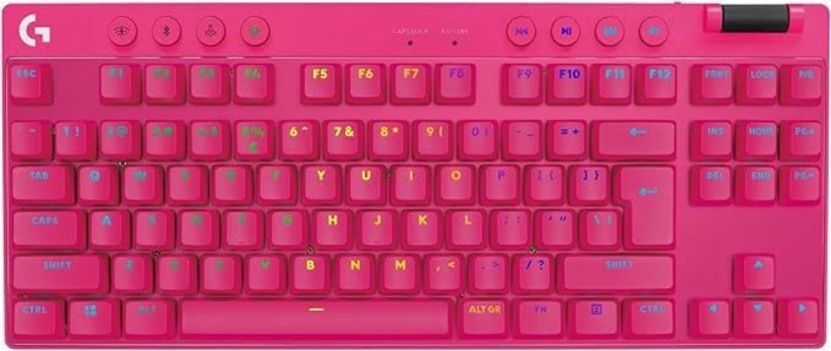 Logitech G PRO X TKL LIGHTSPEED Gaming Keyboard - MAGENTA - US INT'L - TACTILE