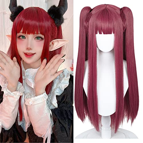 Cindylou FUSOO Marin Kitagawa Cosplay Wig Dark Red with Ponytails for My Dress Up Darling Cosplay Halloween Daily Party Wigs